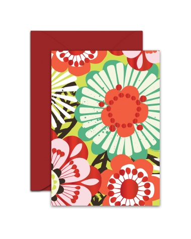 Greeting Card - GC2916-HAL040 - Flowers - Blank Card
